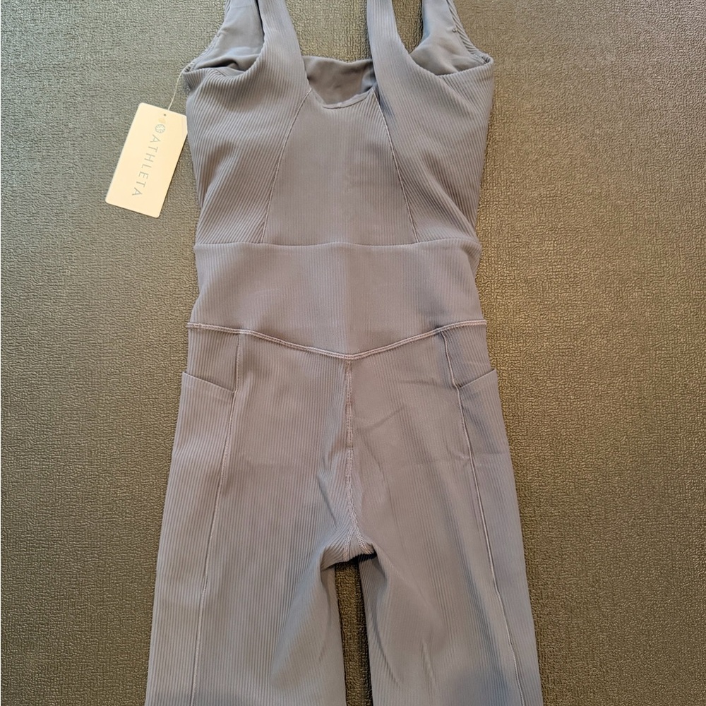 Athleta Granite Blue Jumpsuit Small Tall - Picture 8 of 11